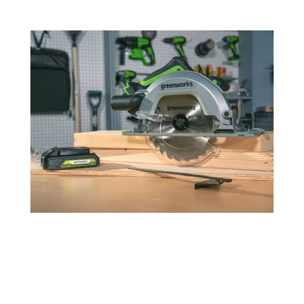 GREENWORKS 24V CIRCULAR SAW BRUSHLESS 185MM 2.0AH KIT