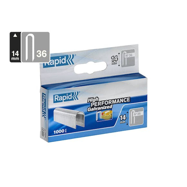 Rapid Mini Cable Staples 36/14 - Pack of 1000