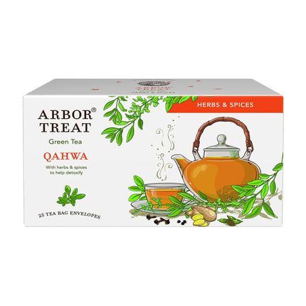 Qahwa - Herbs & Spices 25 Green Tea Bags