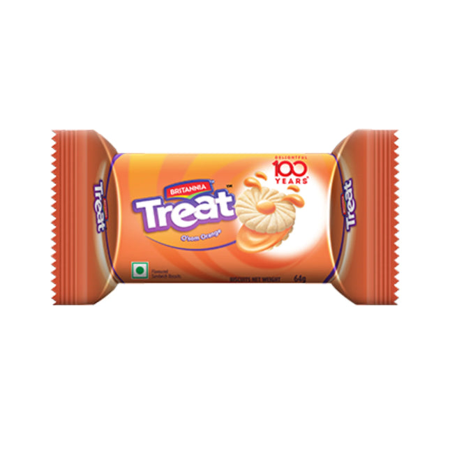 Britannia Treat Orange Cream Biscuit 100gm