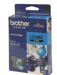 Brother LC38C Cyan Ink Cartridge
Features:
<div>Compatible With: DCP145C, DCP165C, DCP195C, DCP375CW, MFC250C, MFC255CW, MFC257CW, MFC190C, MFC295CN, Yield ~260 Pages (at 5% Coverage)</div>