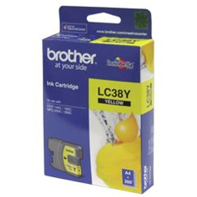 Brother LC38Y Yellow Ink Cartridge
Features:
<div>Compatible With: DCP145C, DCP165C, DCP195C, DCP375CW, MFC250C, MFC255CW, MFC257CW, MFC190C, MFC295CN, Yield ~260 Pages (at 5% Coverage)</div>