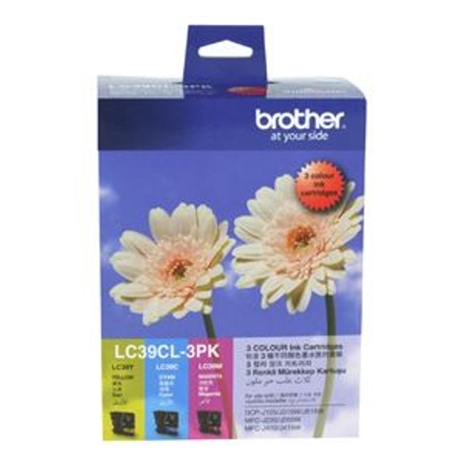 Brother LC39CL3PK CMY Colour Ink Cartridges (Triple Pack)
Features:
<div>Triple colour pack, 260 pages each cartridge (at 5% Coverage), Compatible With: DCPJ125, DCPJ140W, DCPJ315W, DCPJ515W, MFCJ220, MFCJ265W, MFCJ410, MFCJ415W</div>