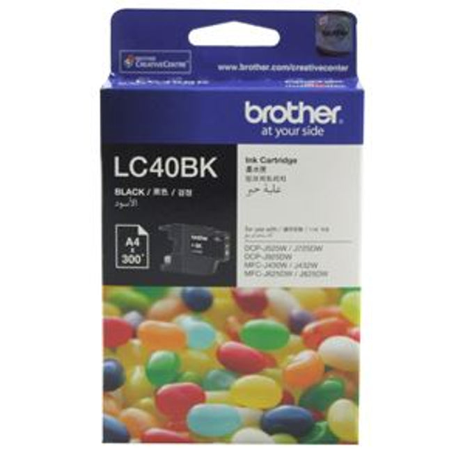 Brother LC40BK Black Ink Cartridge
Features:
<div>Compatible With: DCPJ525W, DCPJ725DW, DCPJ925DW, MFCJ430W, MFCJ432W, MFCJ625DW, MFCJ825DW, Yield ~300 Pages</div>
