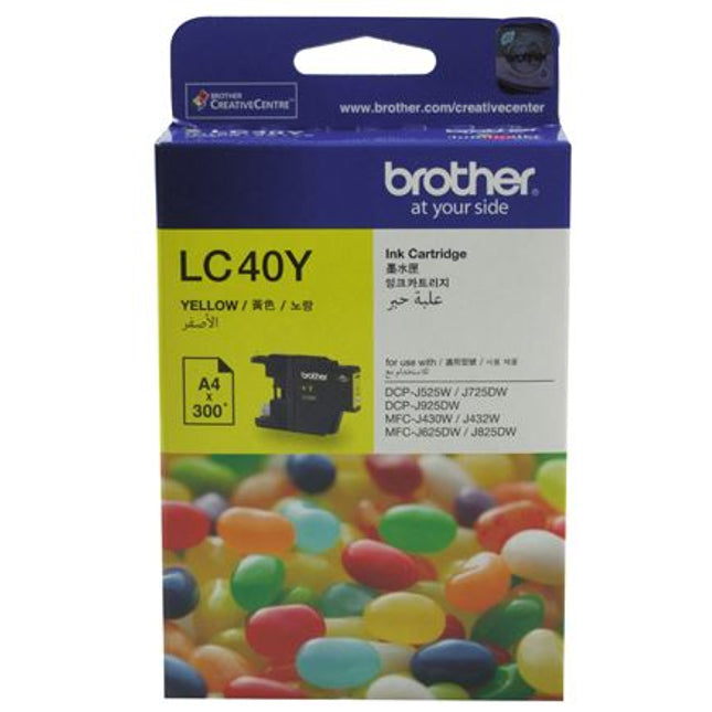 Brother LC40Y Yellow Ink Cartridge
Features:
<div>Compatible With: DCPJ525W, DCPJ725DW, DCPJ925DW, MFCJ430W, MFCJ432W, MFCJ625DW, MFCJ825DW, Yield ~300 Pages</div>