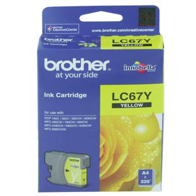 Brother LC67Y Yellow Ink Cartridge
Features:
<div>Compatible With: DCP185C, DCP385C, DCP395CN, DCP585CW, DCPJ715W, DCP6690CW, MFC490CW, MFCJ615W, MFC790CW, MFC795CW, MFC990CW, MFC5490CN, MFC5890CN, MFC6490CW, MFC6890CDW, Yield ~325 Pages (at 5% Coverage)</div>