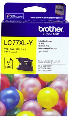 Brother LC77XLY Yellow High Yield Ink Cartridge
Features:
<div>Compatible With: MFCJ5910DW, MFCJ6510DW, MFCJ6710DW, MFCJ6910DW, Yield ~1200 Pages</div>