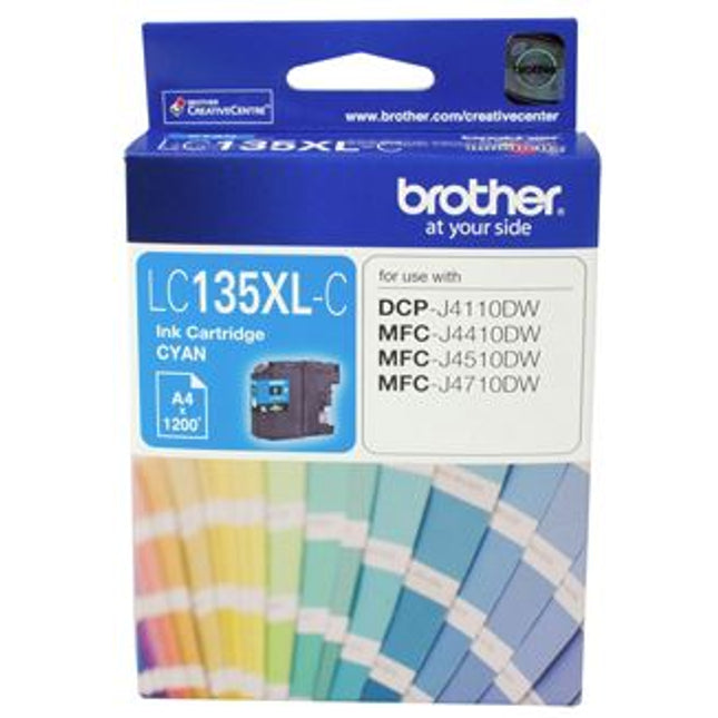 Brother LC135XLC Cyan High Yield Ink Cartridge
Features:
<div>Compatible With: DCPJ4110DW, MFCJ4410DW, MFCJ4510DW, MFCJ4710DW, MFCJ6520DW, MFCJ6720DW, MFCJ6920DW, Yield ~1200 Pages (at 5% Coverage)</div>