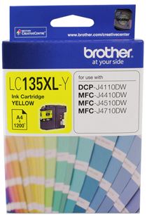Brother LC135XLY Yellow High Yield Ink Cartridge
Features:
<div>Compatible With: DCPJ4110DW, MFCJ4410DW, MFCJ4510DW, MFCJ4710DW, MFCJ6520DW, MFCJ6720DW, MFCJ6920DW, Yield ~1200 Pages (at 5% Coverage)</div>