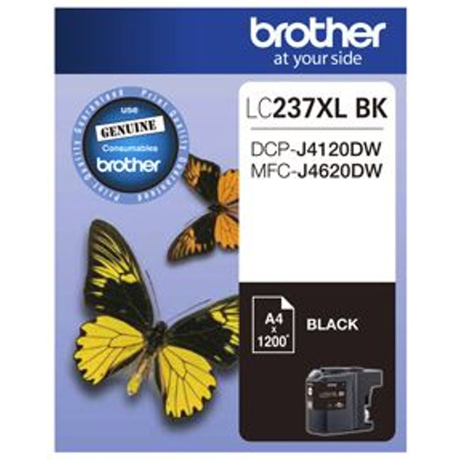 Brother LC237XLBK Black High Yield Ink Cartridge
Features:
<div>Compatible With: DCP4120DW, MFCJ4620DW, Yield ~1200 Pages (at 5% Coverage)</div>