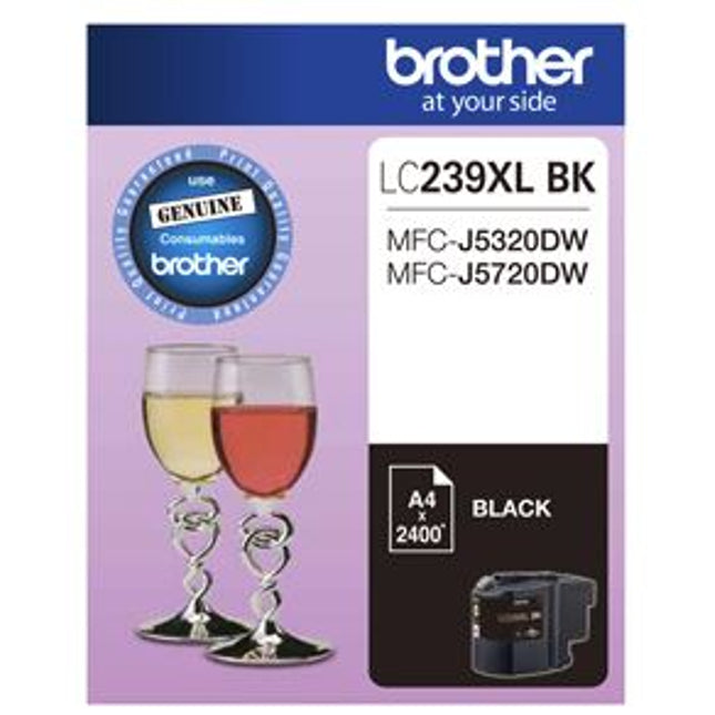 Brother LC239XLBK Black Super High Yield Ink Cartridge
Features:
<div>Compatible With: MFCJ5320DW, MFCJ5720DW, Yield ~2400 Pages (at 5% Coverage)</div>