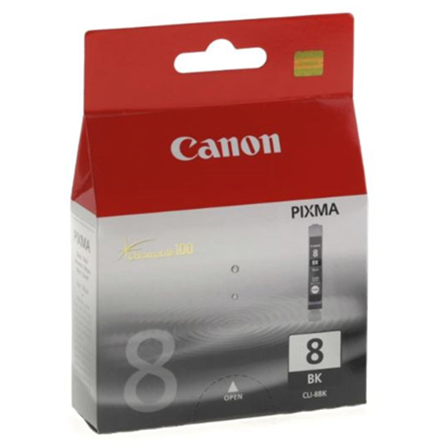 Canon CLI8BK Black Ink Cartridge
Features:
<div>Compatible with PIXMA iP4200, iP4300, iP4500, iP5200, iP5200R, iP5300, MP500, MP530, MP600, MP600R, MP610, MP800, MP800R, MP810, MP830,  MX850,  iP6210D, iP6220D, iP6320D, iP6600D, iP6700D, iX4000, iX5000, iP3300, iP3500, MP970 Pro9000, Pro9000MKII, Yield ~490 Pages</div>