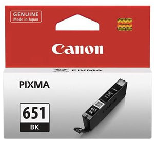 Canon CLI651BK Black Ink Cartridge
Features:
<div>Compatible With: iP7260, iP8760, iX6860, MG5460, MG5560, MG5660, MG6360, MG6460, MG6660, MG7160, MG7560, MX726, MX926, Yield ~330 Pages</div>