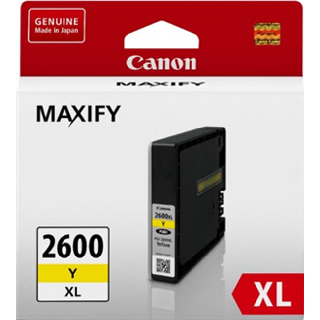 Canon PGI2600XLY Yellow High Yield Ink Cartridge
Features:
<div>Compatible with: MB5060, MB5360, IB4060, MB5160, MB5460, Yield ~1520 Pages</div>