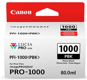 Canon PFI-1000PBK Pigment Black Ink Tank
Features:
<div>Compatible with: ImageGRAF Pro-1000, Cartridge Size - 80ml PFI1000</div>