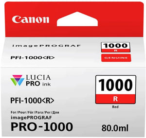 Canon PFI-1000R Red Ink Tank
Features:
<div>Compatible with: ImageGRAF Pro-1000, Cartridge Size - 80ml PFI1000</div>