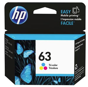 HP 63 Tri-Colour Ink Cartridge
Features:
<div>Compatible with: Deskjet 1112, 2130, 2131, 2132, 3630, 3632, ENVY 4520, 4522, OfficeJet 3830, 4650, 5220, Yield ~165 Pages</div>