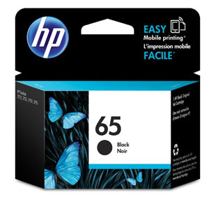 HP 65 Black Ink Cartridge
Features:
<div>Compatible with: DeskJet 2620, 3755, 3720, Envy 5020
Yield ~120 Pages (at 5% Coverage)</div>