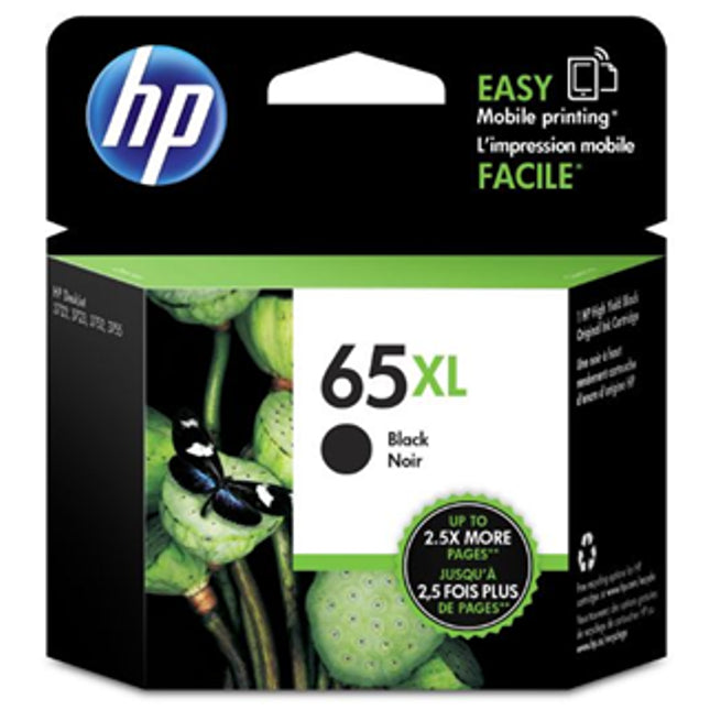 HP 65XL Black High Yield Ink Cartridge
Features:
<div>Compatible with: DeskJet 2620, 3755, 3720, Envy 5020
Yield ~300 Pages (at 5% Coverage)</div>