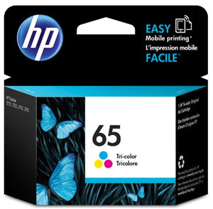 HP 65 Tri-Colour Ink Cartridge
Features:
<div>Compatible with: DeskJet 2620, 3755, 3720, Envy 5020
Yield ~100 Pages (at 5% Coverage)</div>