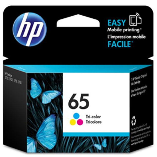 HP 65 Tri-Colour Ink Cartridge
Features:
<div>Compatible with: DeskJet 2620, 3755, 3720, Envy 5020
Yield ~100 Pages (at 5% Coverage)</div>