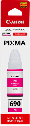 Canon GI690 Magenta Pixma Endurance Ink Bottle
Features:
<div>Compatible with: PIXMA MegaTank Endurance G3610, G3600, G4610
Yield ~7,000 Pages</div>