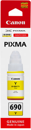 Canon GI690 Yellow Pixma Endurance Ink Bottle
Features:
<div>Compatible with: PIXMA MegaTank Endurance G3610, G3600, G4610
Yield ~7,000 Pages</div>