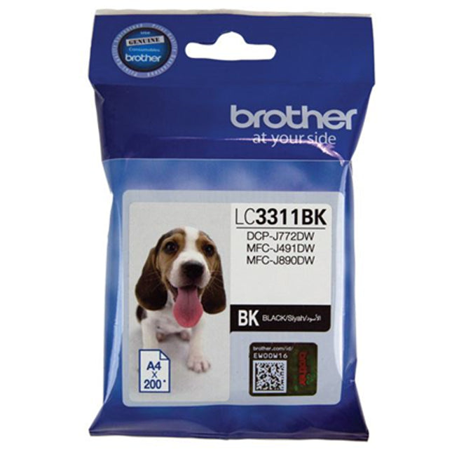 Brother LC3311BK Black Ink Cartridge
Features:
<div>Compatible With: MFCJ491DW
Yield ~200 Pages (at 5% Coverage)</div>