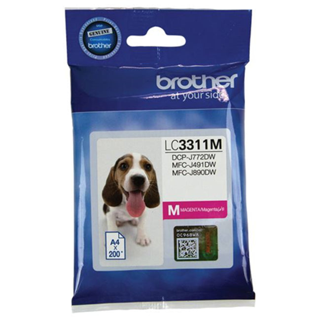 Brother LC3311M Magenta Ink Cartridge
Features:
<div>Compatible With: MFCJ491DW
Yield ~200 Pages (at 5% Coverage)</div>