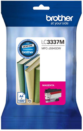 Brother LC3337M Magenta Ink Cartridge
Features:
<div>Compatible With: MFCJ5945DW and MFCJ6945DW., Yield ~1,500 Pages ( at 5% coverage)</div>