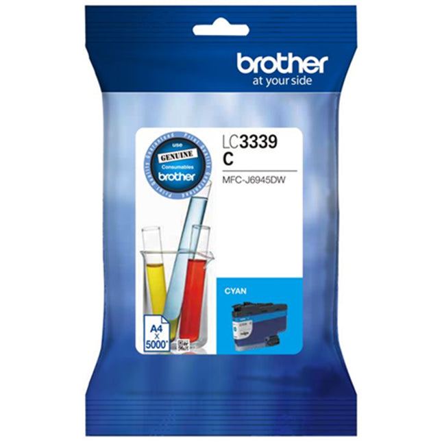Brother LC3339XLC Cyan Ink Cartridge
Features:
<div>Compatible With: MFCJ5945DW and MFCJ6945DW., Yield ~5,000 Pages (at 5% coverage)</div>