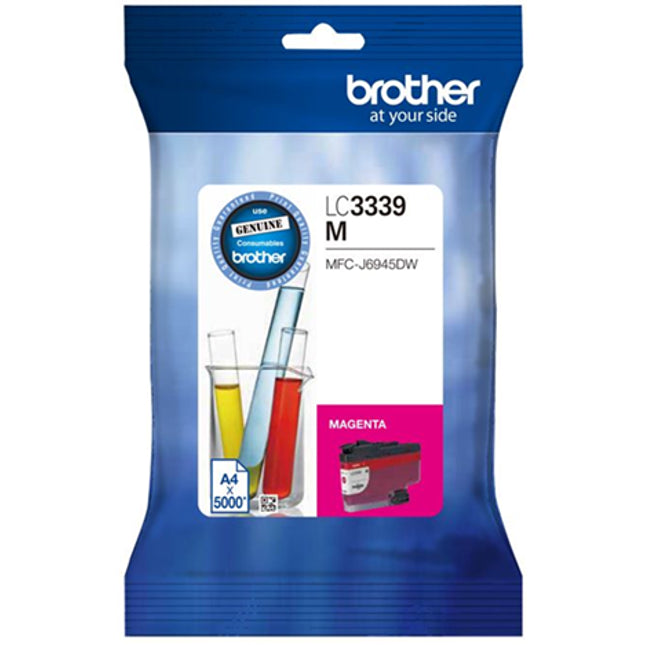 Brother LC3339XLM Magenta Ink Cartridge
Features:
<div>Compatible With: MFCJ5945DW and MFCJ6945DW., Yield ~5,000 Pages ( at 5% coverage)</div>