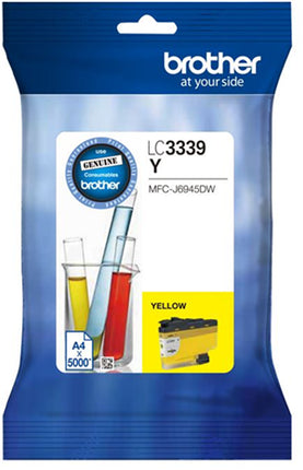 Brother LC3339XLY Yellow Ink Cartridge
Features:
<div>Compatible With: MFCJ5945DW and MFCJ6945DW., Yield ~5,000 Pages (@ 5% coverage)</div>