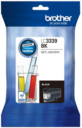 Brother LC3339XLBK Black Ink Cartridge
Features:
<div>Compatible With: MFCJ5945DW and MFCJ6945DW., Yield ~6,000 Pages (at 5% coverage)</div>