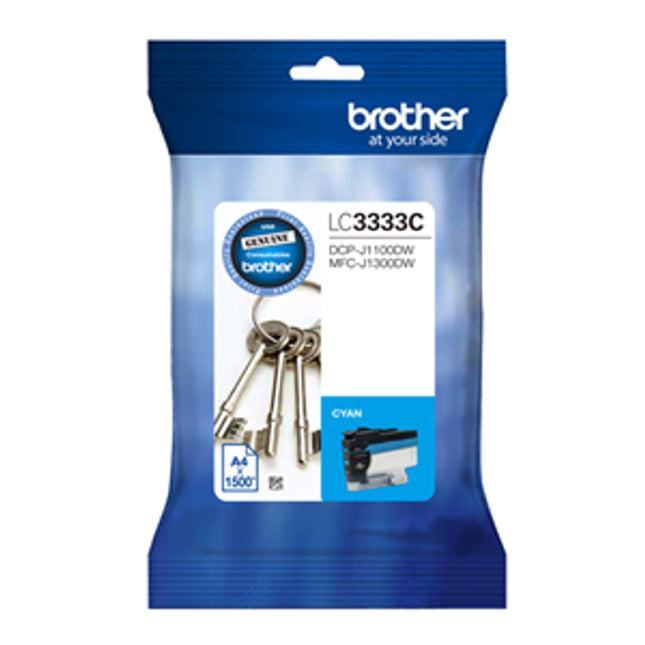 Brother LC3333 Cyan Ink Cartridge
Features:
<div>Compatible With: MFCJ1300DW, DCPJ1100DW
~1,500 pages at 5% coverage</div>
