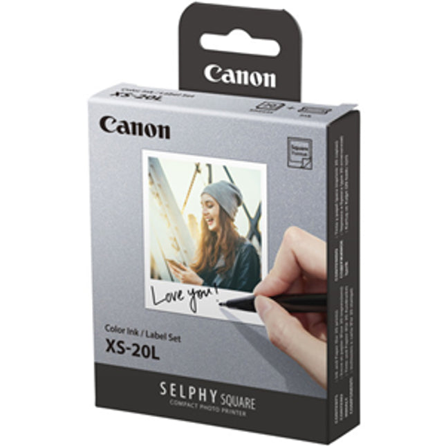Canon Selphy XS-20L Photo Paper + Ink 20 Pack
Features:
<div>Canon XS20L Color Ink/Paper Set;
Compatible with SELPHY QX10 printers</div>