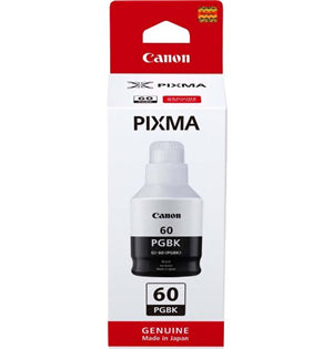 Canon GI60BK Black Pixma Endurance Ink Bottle
Features:
<div>Compatible with: PIXMA MegaTank Endurance G7060
Yield ~6,000 Pages, Black</div>