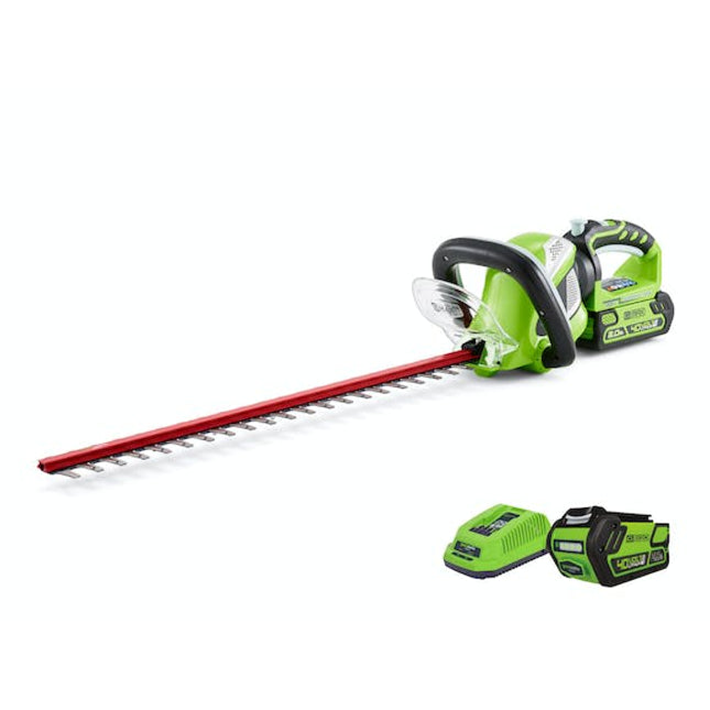 green works hedge trimmer g max 40 v li ion 2 0 ah kit