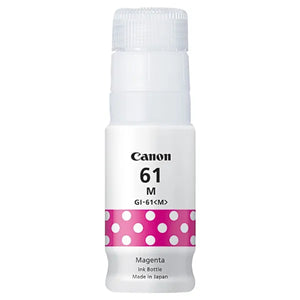 Canon GI61M PIXMA MegaTank Ink Bottle Magenta
Features:
<div>Compatible with: PIXMA MegaTank G3660, G3665, G3620, G3625
Yield ~7,700 Pages, GI-61 Magenta</div>