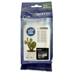 Brother LC436BK Black Ink Cartridge
Features:
<div>Compatible With: MFCJ4540DW, MFCJ4540DWXL, MFCJ4440DW, MFCJ4340DWXL Yield ~3000 Pages</div>