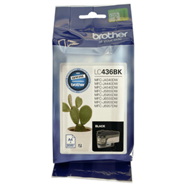 Brother LC436BK Black Ink Cartridge
Features:
<div>Compatible With: MFCJ4540DW, MFCJ4540DWXL, MFCJ4440DW, MFCJ4340DWXL Yield ~3000 Pages</div>