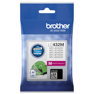 Brother LC432M Magenta Cartridge
Features:
<div>Compatible With: MFCJ5340DW, MFCJ5740DW, MFCJ6540DW, MFCJ6940DW   ~ 550 Pages</div>