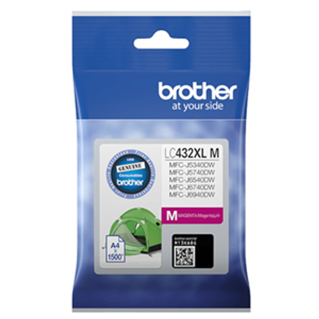 Brother LC432XLM Magenta High Yield Ink Cartridge
Features:
<div>Compatible With: MFCJ5340DW, MFCJ5740DW, MFCJ6540DW, MFCJ6940DW ` 1500 pages</div>