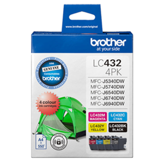 Brother LC4324PKS 4-Pack Ink Cartridge (B/C/M/Y)
Features:
<div>LC4324PKS 4 - pack ink cartridges containing, black, cyan, magenta, and yellow.
Compatible With: MFCJ5340DW, MFCJ5740DW, MFCJ6540DW, MFCJ6940DW </div>