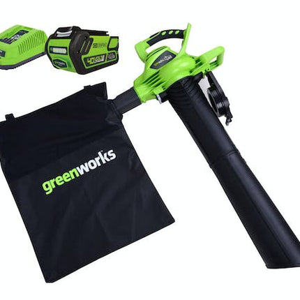 green works blower vac g max 40 v li ion digi pro 4 0 ah kit