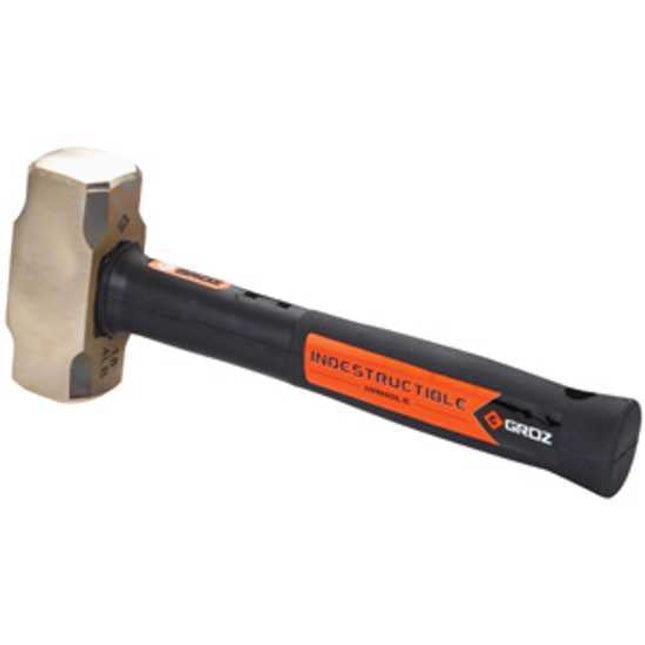 groz indestructible handle brass head hammer 2 5 lb each