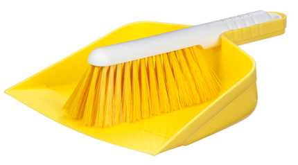 Browns Brush & Dustpan Set Yellow-Each