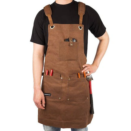 work apron heavy duty waxed canvas