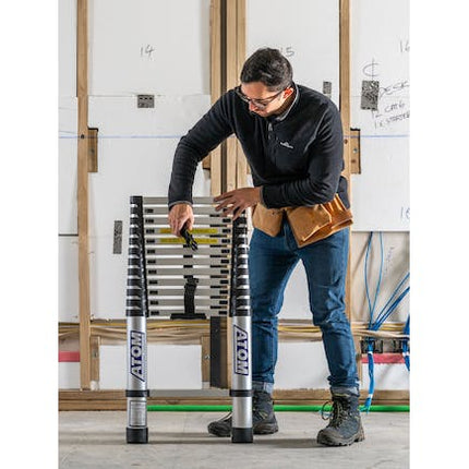 atom telescopic ladder 3 8 m