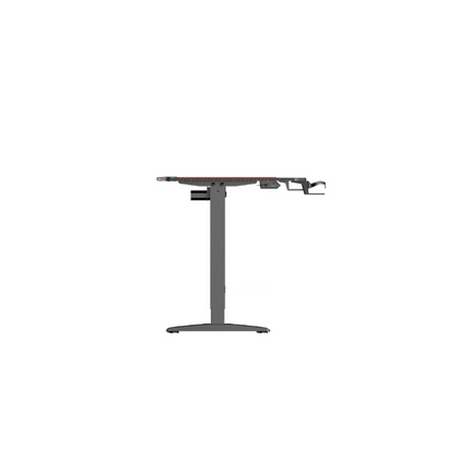 carbon finished electrical height adjustable desk with jumbo mouse pad